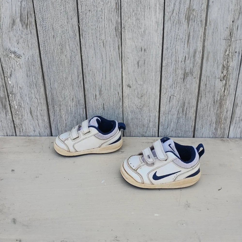 Nike Little‎ Pico III White Blue Sneakers Shoes Toddler Baby Size US 5 CW